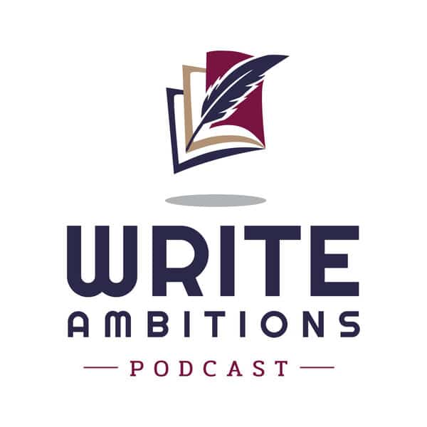 The logo for the Write Ambitions Podcast.