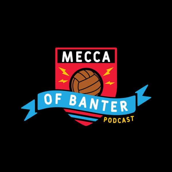 The logo for the Mecca of Banter Podcast.