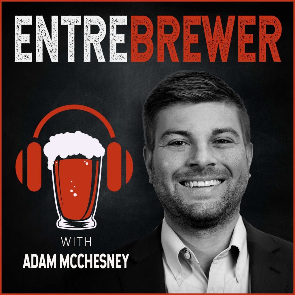 The logo for the Entrebrewer podcast.
